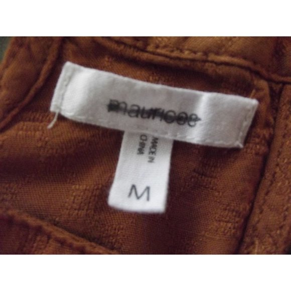 Maurices Tank Sz Medium Gold Pumpkin Spice sleeveless racerback top blouse shirt - Picture 3 of 9